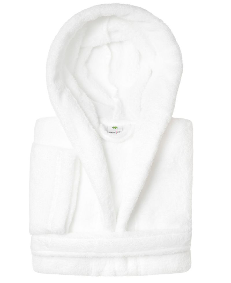 Kids Super Plush Double Brushed Hooded Polyester Bathrobe