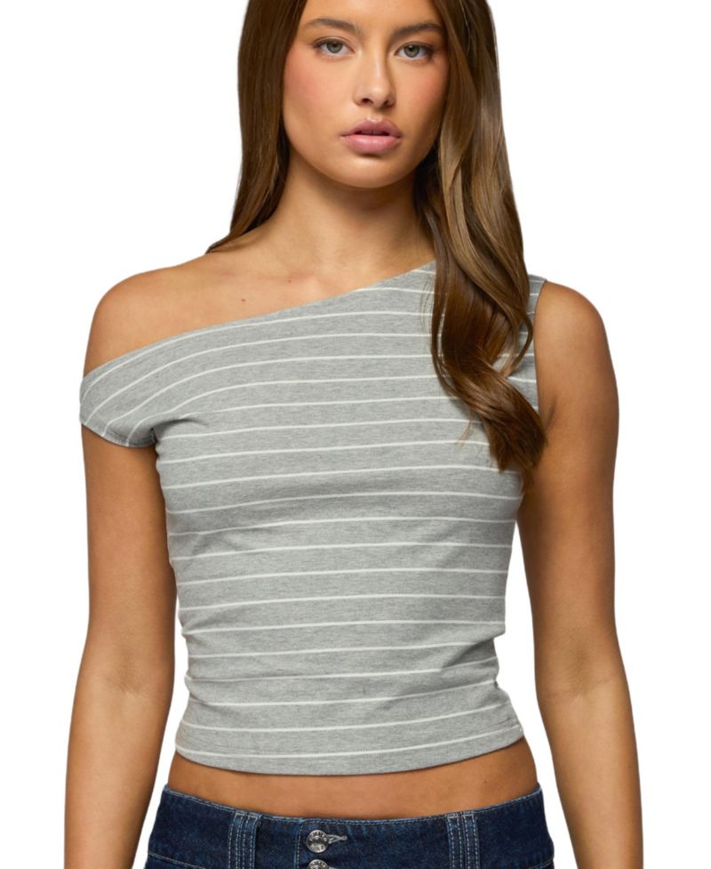 Women's Keryn Striped Asymmetric Top