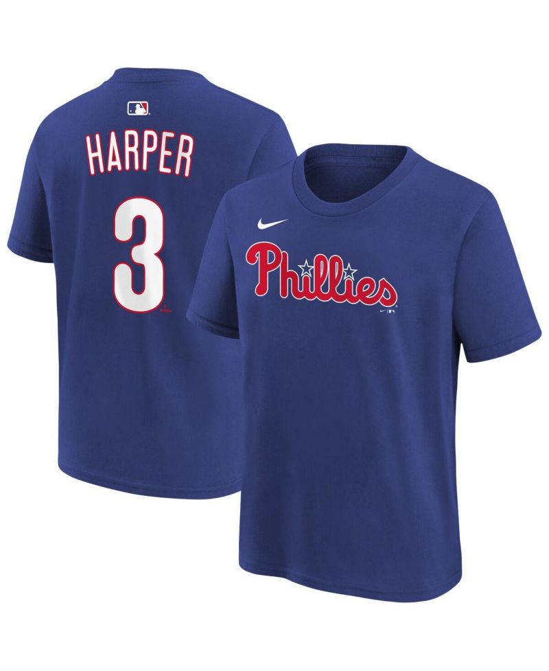 Big Boys' and Girls' Bryce Harper Royal Philadelphia Phillies Name & Number T-Shirt