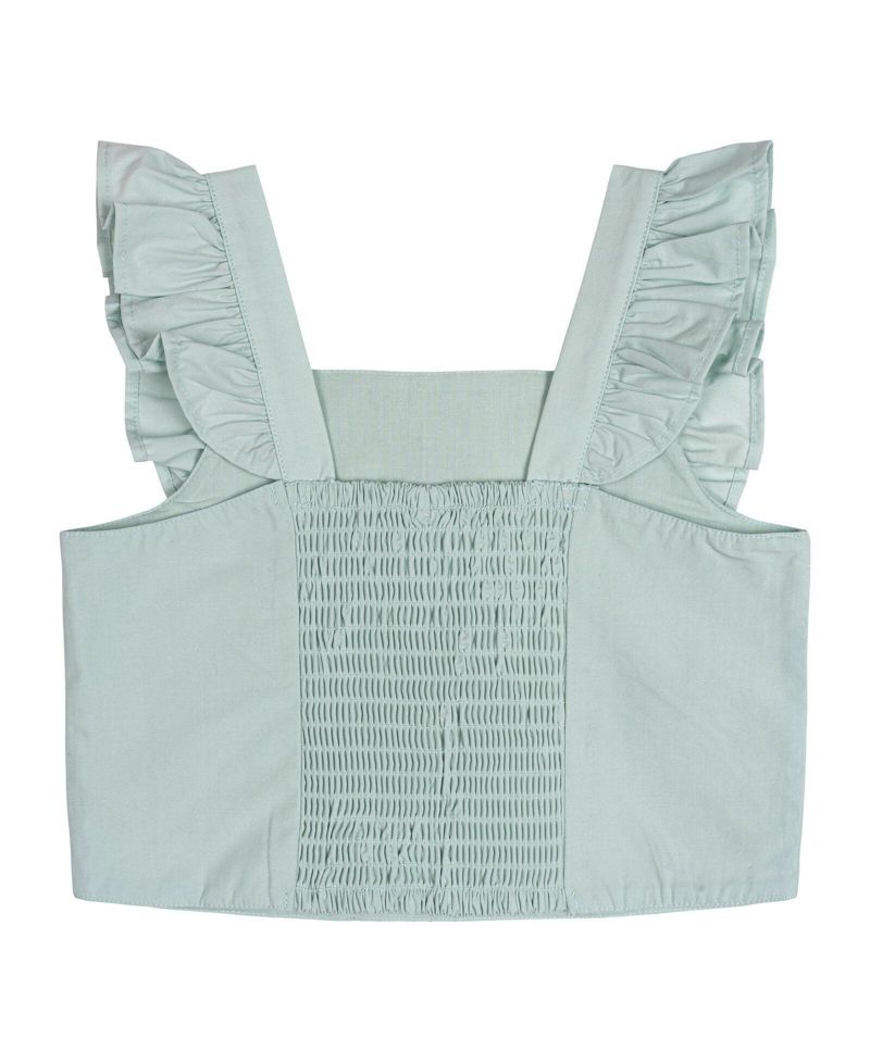 Little Girls Sleeveless 2-Piece Tank Top and Bubble Skort Set