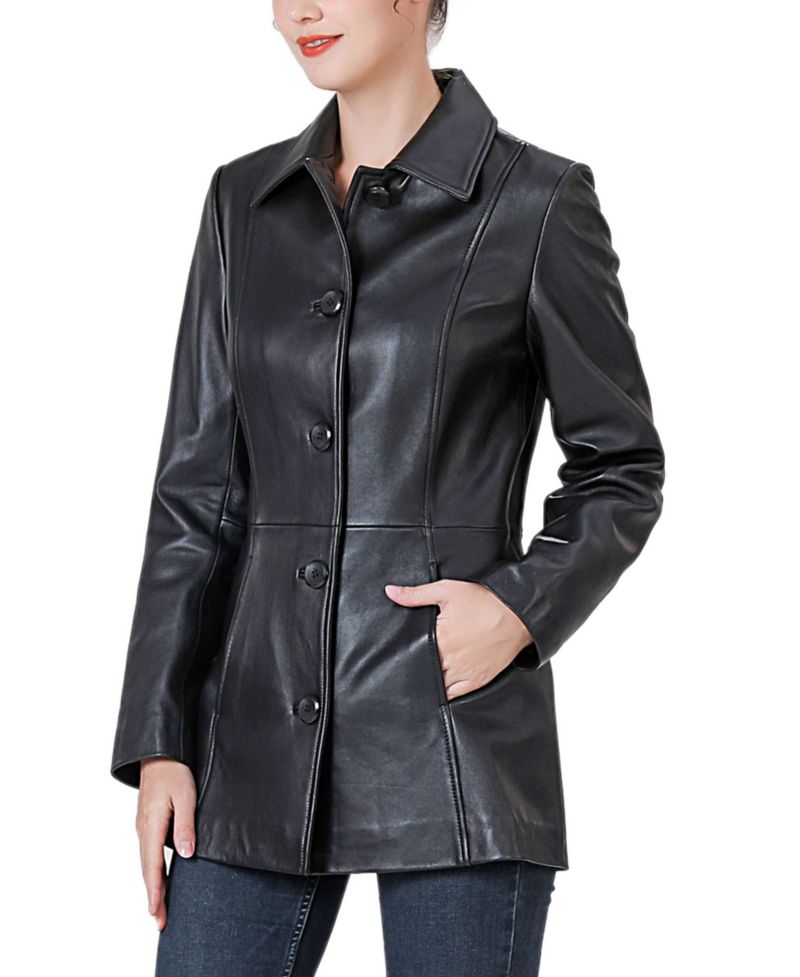 Women's Dana Leather Car Coat