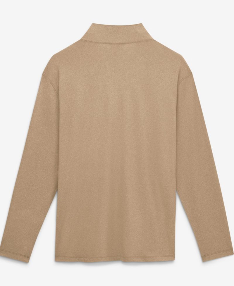 Men's Khaki New York Yankees Clutch Quarter-Zip Pullover Sweatshirt