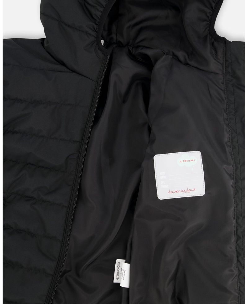 Toddler Unisex Quilted Mid-Season Jacket Black
