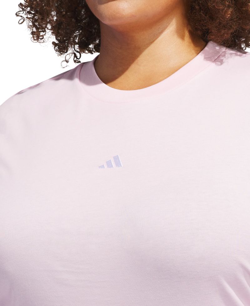 Plus Size Short-Sleeve Cotton Crewneck Logo T-Shirt