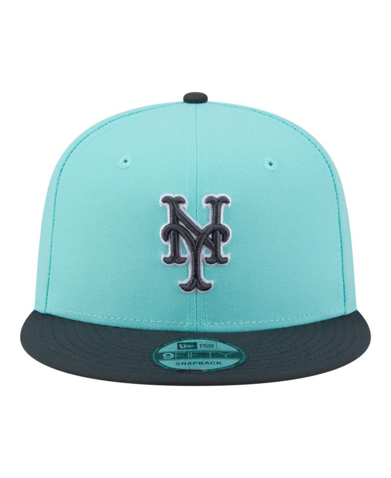 Men's Turquoise/Charcoal New York Mets Two-Tone Color Pack 9FIFTY Snapback Hat
