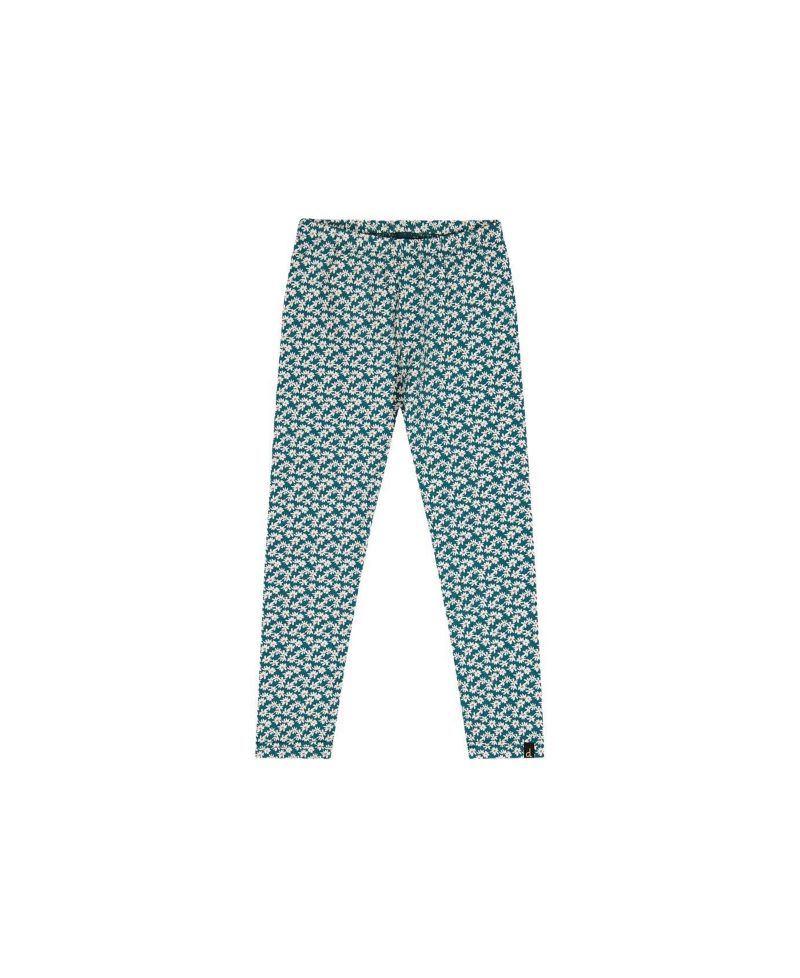 Little Girls (6-12) Cotton Leggings Daisy Print