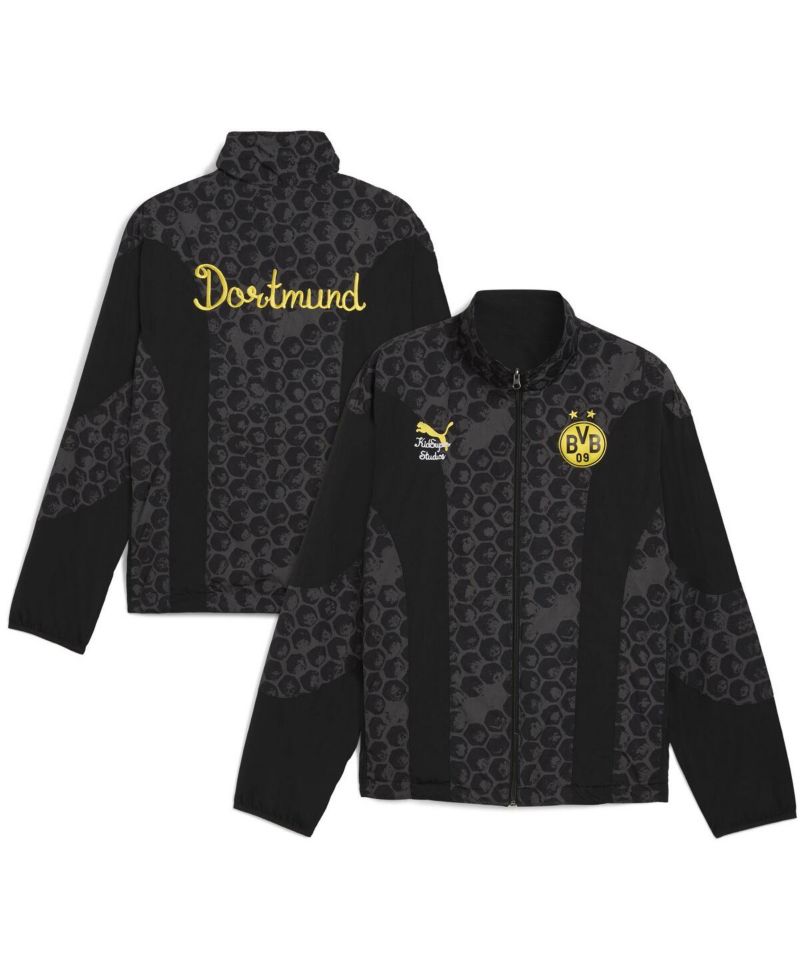 x Kid Super Men's Black Borussia Dortmund 2025 FIFA Club World Cup Reversible Full-Zip Jacket