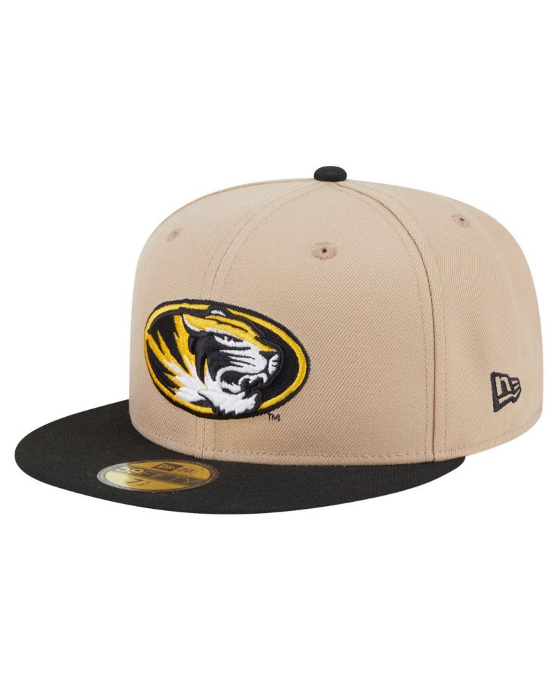 Men's Khaki Missouri Tigers Two-Tone 59FIFTY Fitted Hat