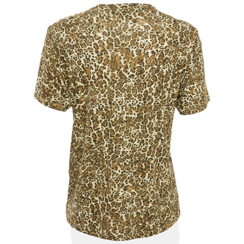 Women's Leopard Print Cotton Zewel T-Shirt