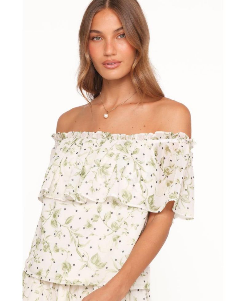Women's Vanessa Off-Shoulder Top and Tiered Maxi Skirt, 2-Piece Set