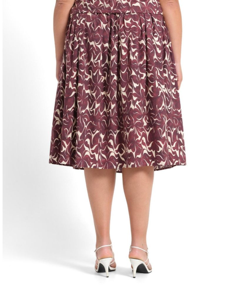 Women's Brinley A-line Pleated Print Midi Skirt