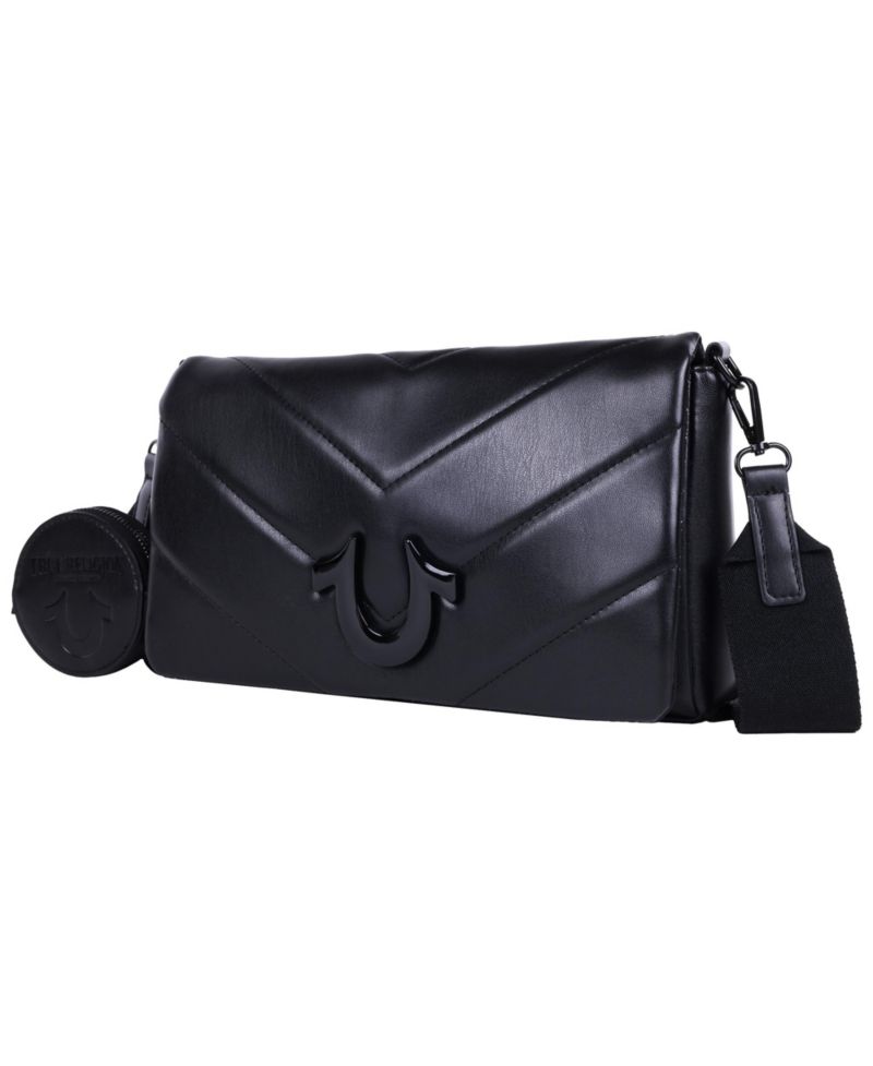 Quilted Flap Crossbody with Removable Pouch