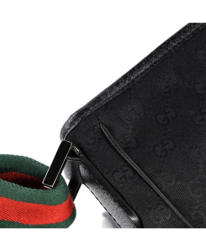 Medium Web Strap Flap Messenger GG Canvas