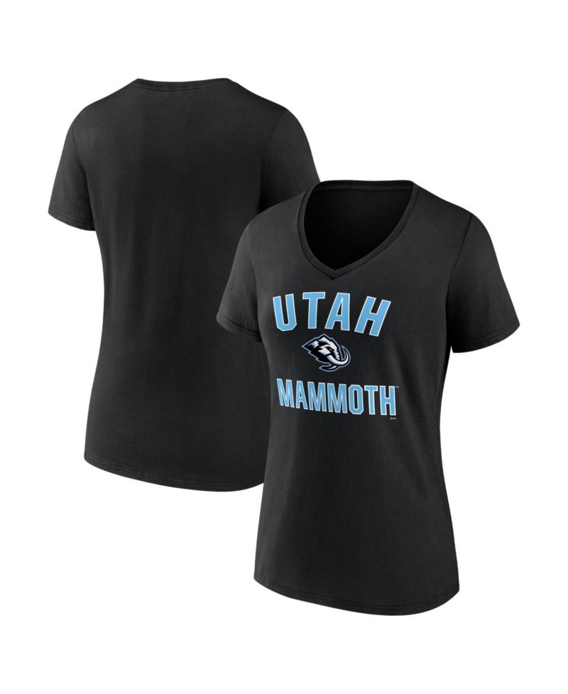 Women's Black Utah Mammoth Arch Victory V-Neck T-Shirt