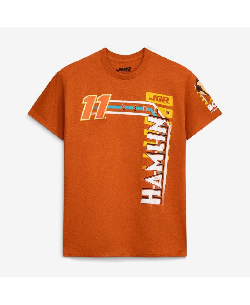 Men's Orange Denny Hamlin 11 Bob's Discount Furniture T-Shirt