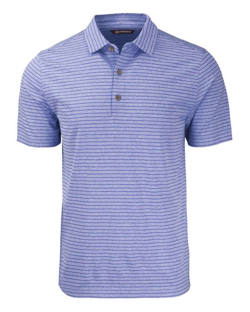Men's Forge Eco Heather Stripe Stretch Recycled Polo Shirt