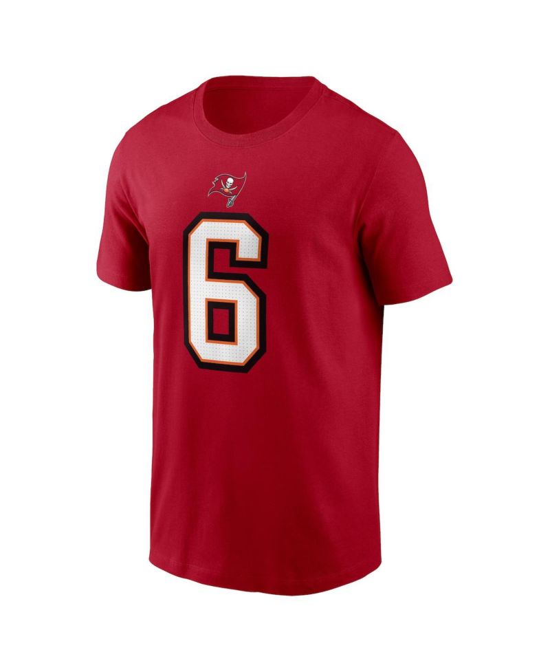 Men's Baker Mayfield Red Tampa Bay Buccaneers Player Name & Number T-Shirt
