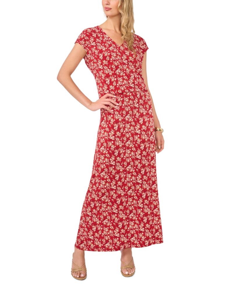 Women's Floral V-Neck Short-Sleeve T-Shirt