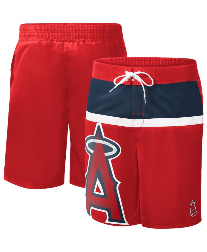 Men's Red Los Angeles Angels Sea Wind Swim Shorts