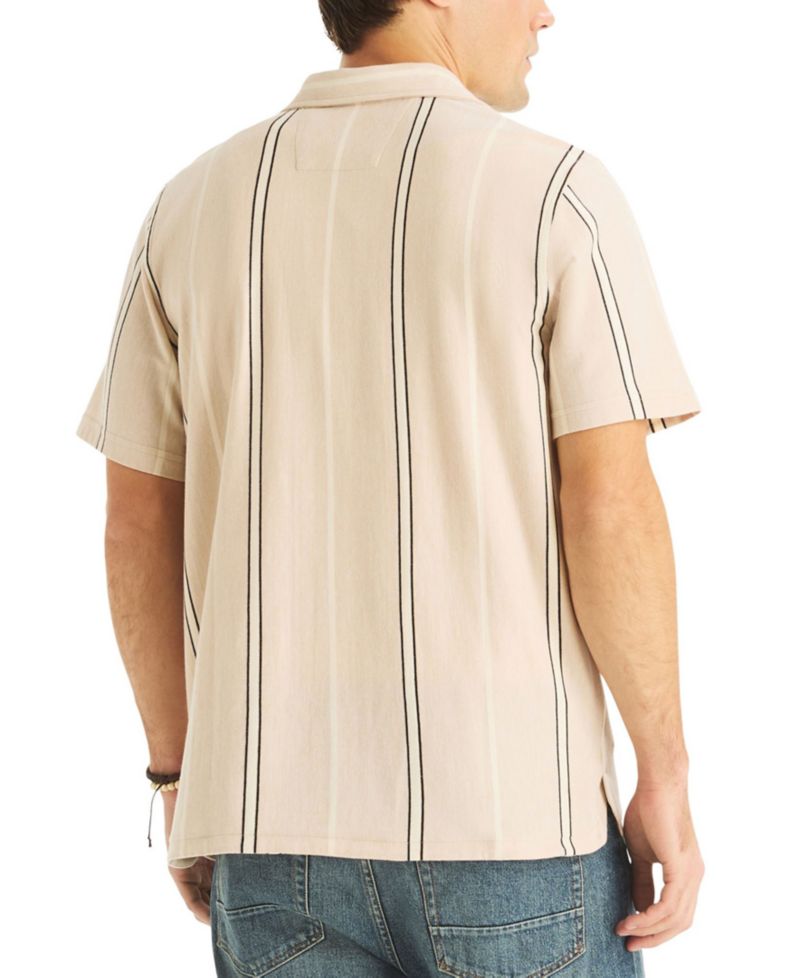 Men's Striped Spread-Collar Shirt