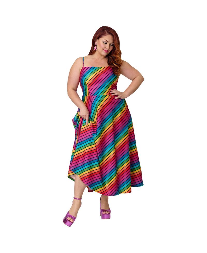 Plus Size 1950s Midi Dress