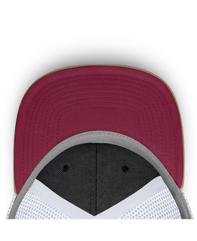 Men's and Women's Beige/Garnet Florida State Seminoles Primetime Arched Trucker Adjustable Hat