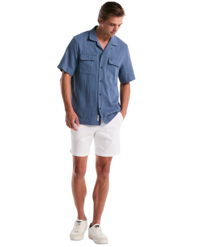 Men's Textured Camp Collar Shirt