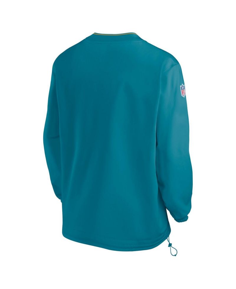 Men's Teal Jacksonville Jaguars Throwback Alternate Logo Pullover Wind Shirt
