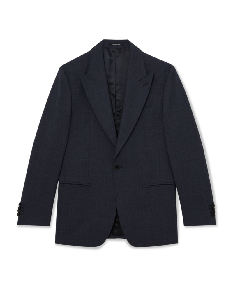 Men's Fiber Tailored-Fit Wool Textured Single-Breasted Blazer