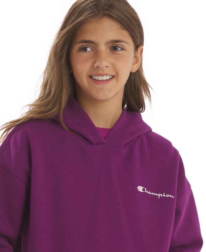 Girls' 4-16 Bow Graphic Hooded Sweatshirt