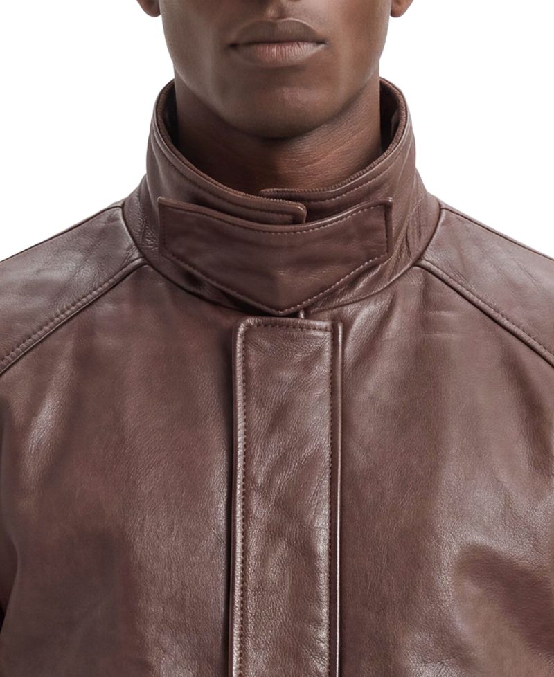 Men's Genuine Leather Stable Regular-Fit Jacket