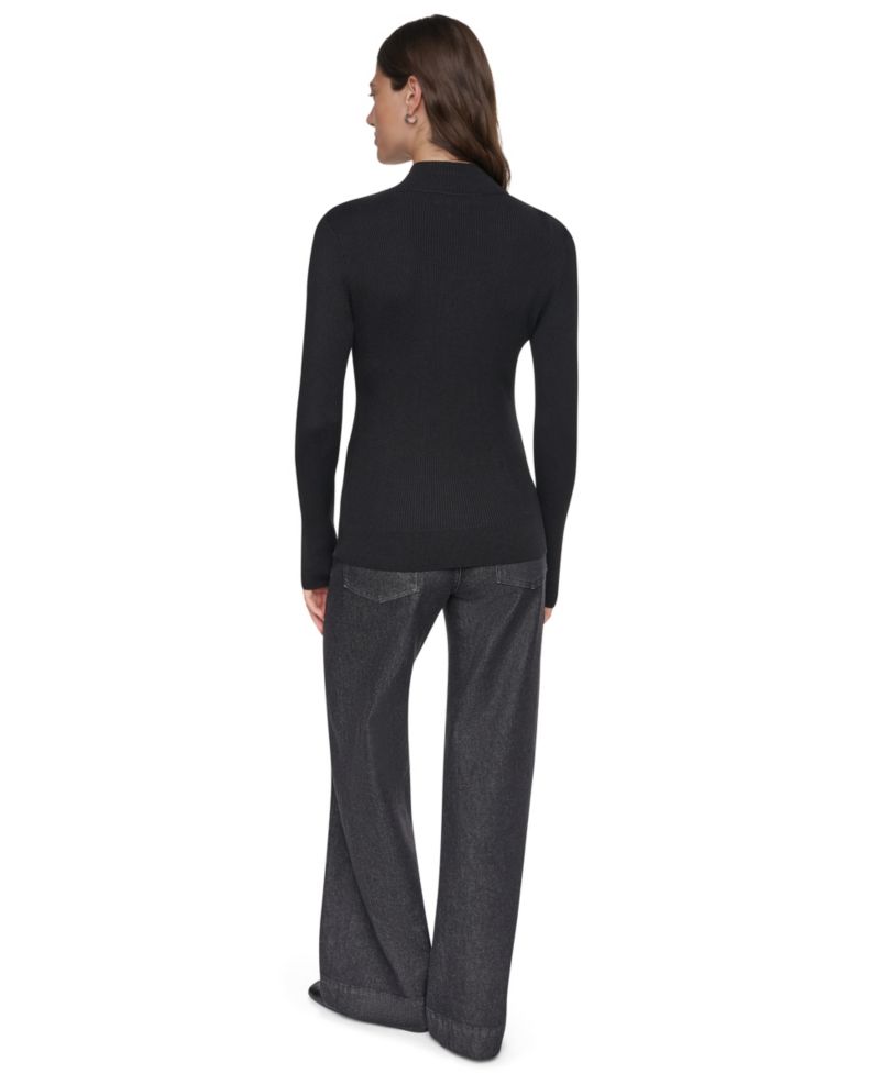 Women's Quarter-Zip Mock Neck Sweater