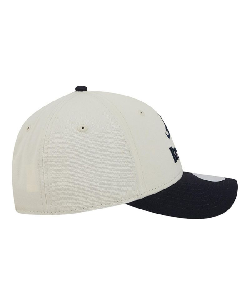 Women's Cream/Navy Atlanta Braves Primary 9FORTY M-Crown Adjustable Hat