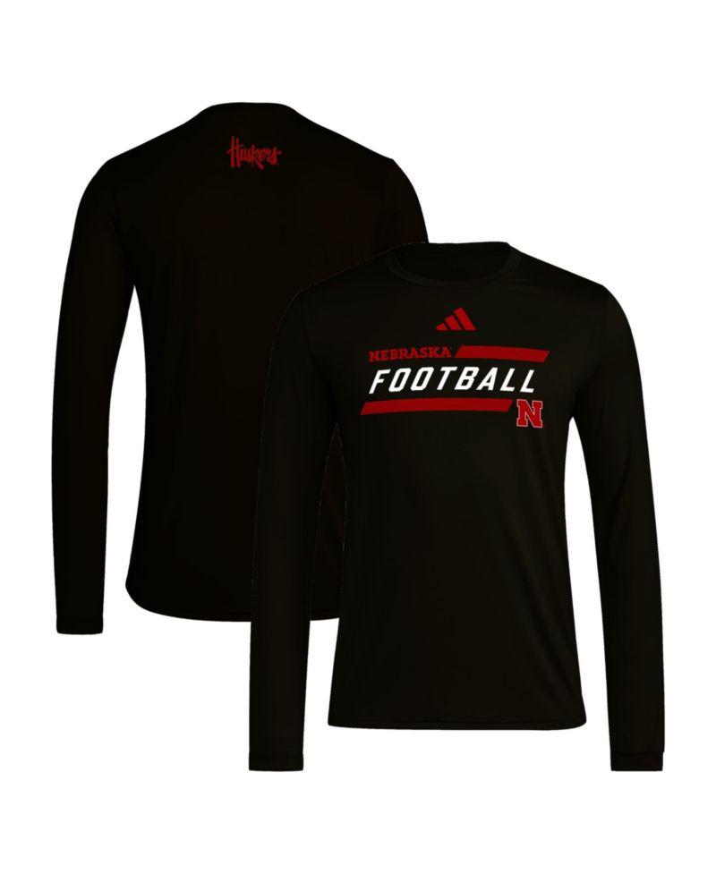 Men's Black Nebraska Huskers Our Red Burns Brighter Pregame Long Sleeve T-Shirt