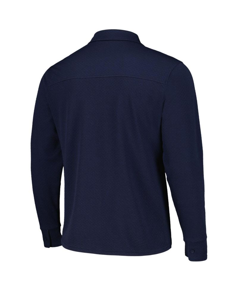 Men's Navy Philadelphia Union Streamer Diamond Button-Up Shacket