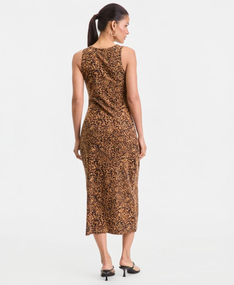 Women's Hardware-Strap Knit Midi Dress