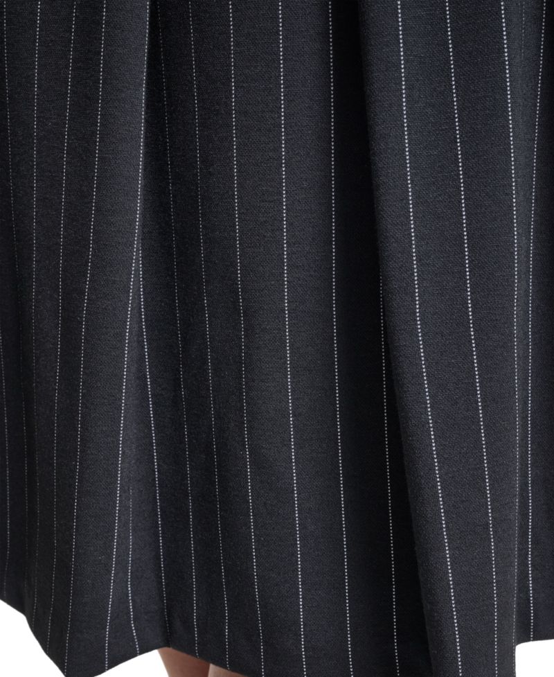 Women's Pinstripe A-Line Sleeveless Dress