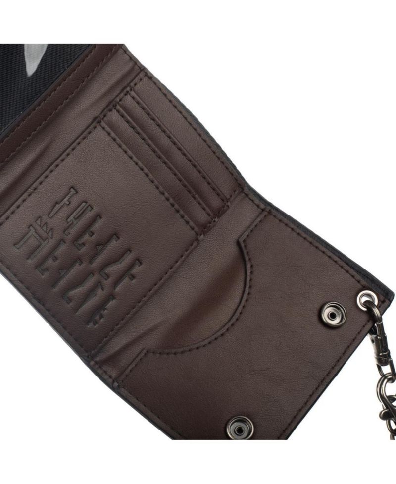 Men's Chain Wallet with Metal Shield