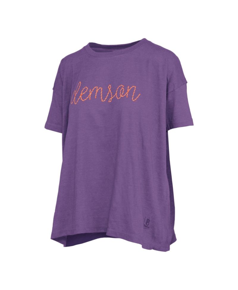 Women's Clemson Tigers Oversized Script Wordmark T-Shirt