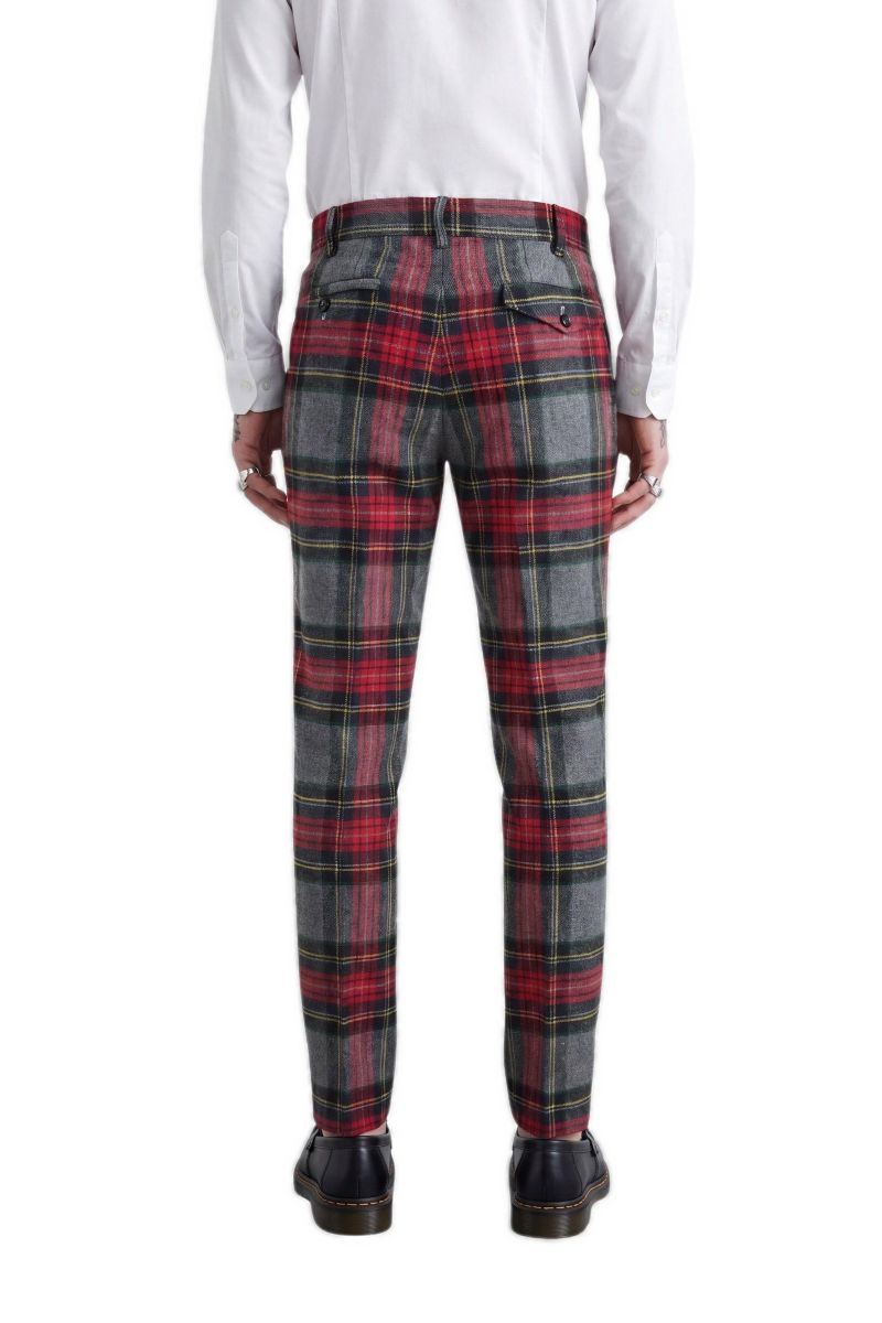 Men's Cardosi Slim-Fit Tuxedo Wool Suit Pants