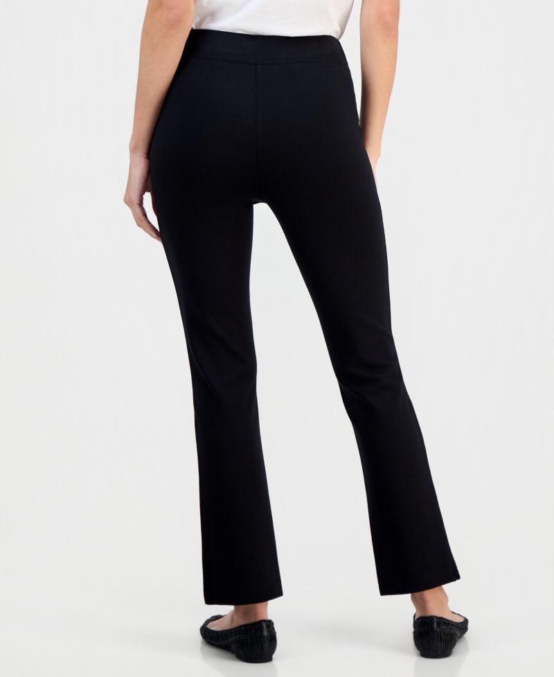 Petite High-Rise Slim Straight-Leg Pants