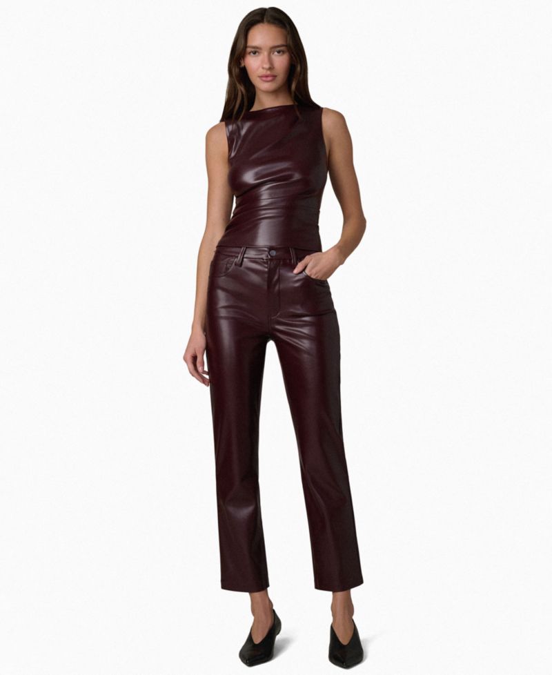Women's The Margot Faux-Leather High-Rise Slim Ankle Pants