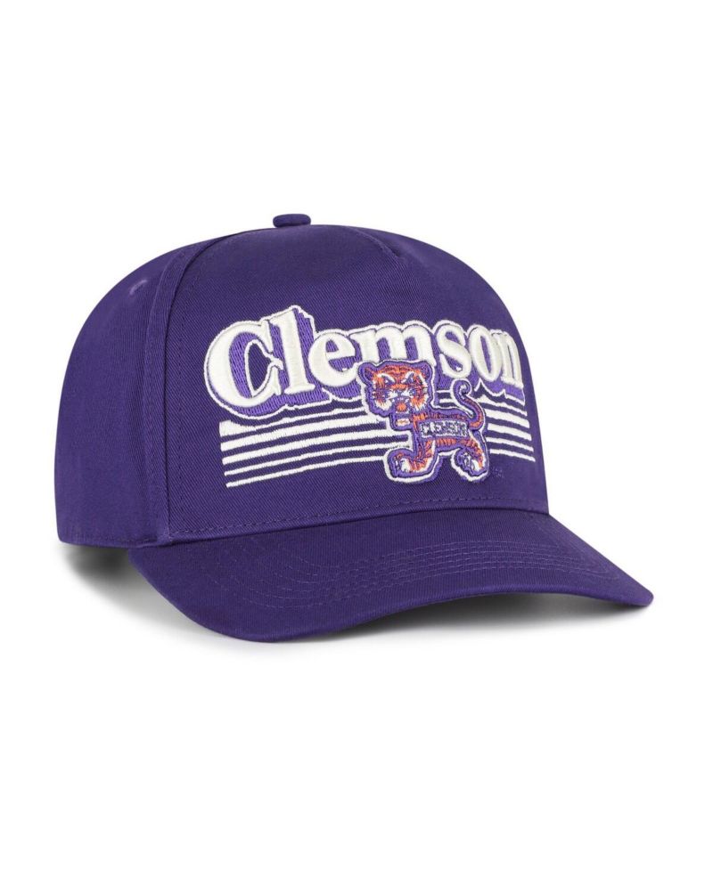 Men's Purple Clemson Tigers Script Fade Hitch Adjustable Hat