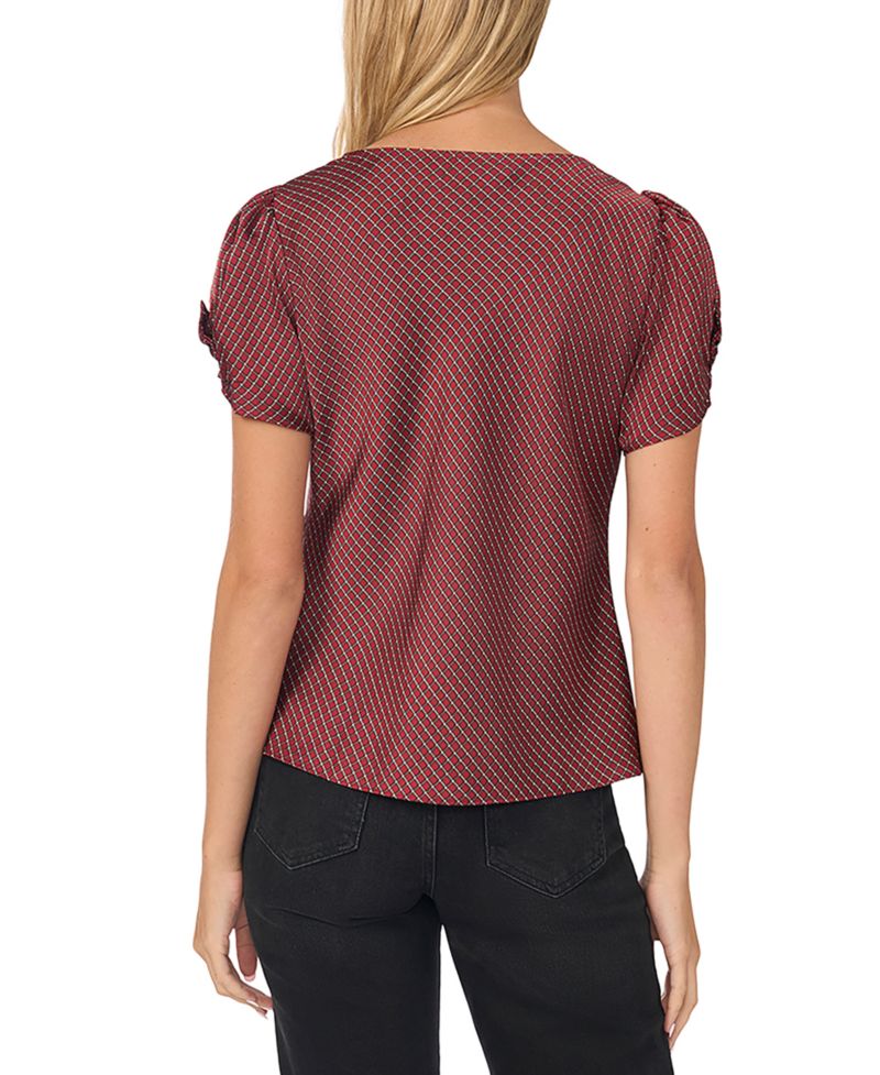 Women's Cowl Neck Satin Bow-Detail Blouse