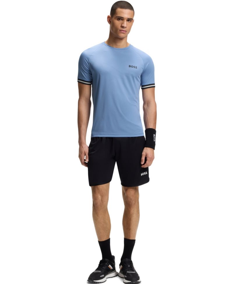 Men's Active Tennis-Ball Embossing Slim-Fit T-Shirt