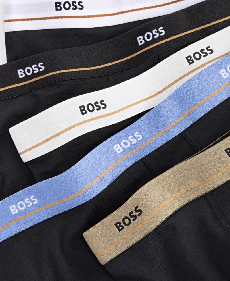 Men's 5-Pack Essential Stretch Cotton Boxer Briefs