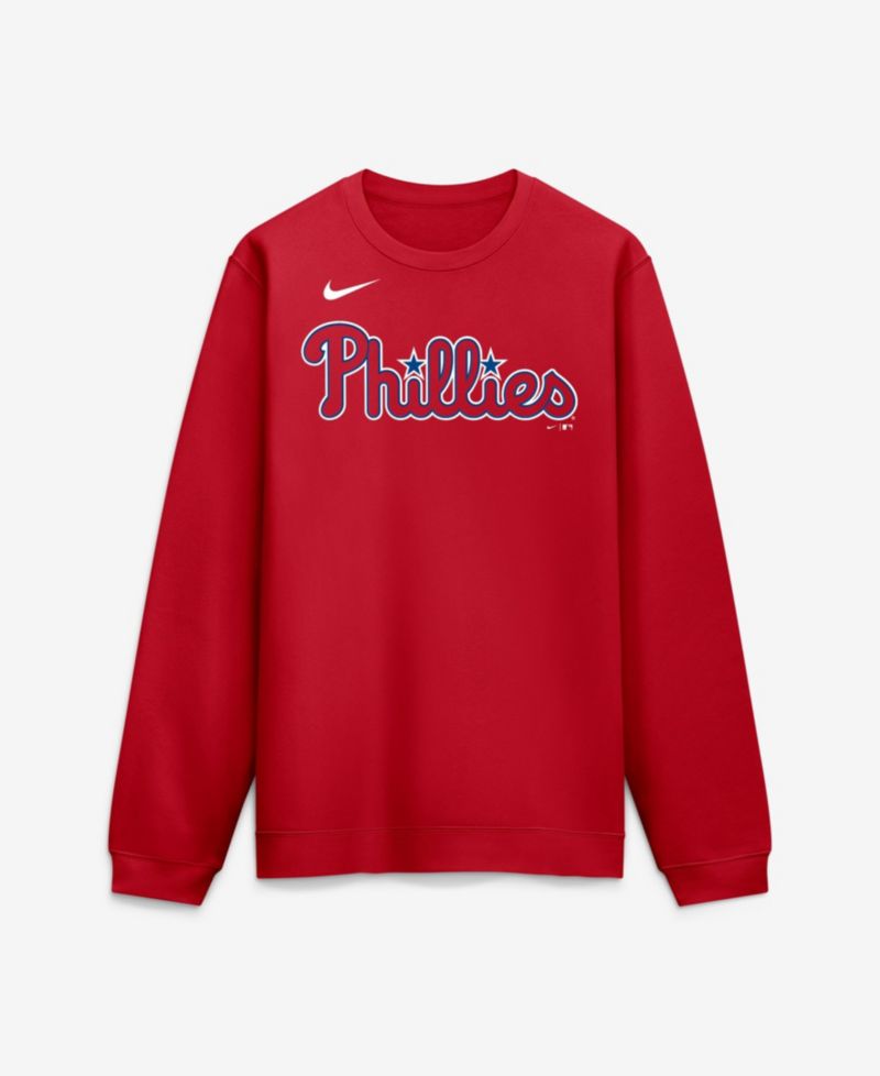 Men's Philadelphia Phillies Wordmark Brushed-Back Fleece Sweatshirt