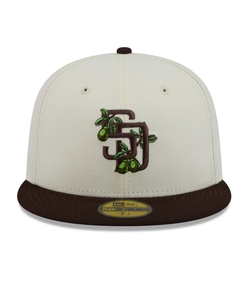Men's White/Brown San Diego Padres Blossom 59FIFTY Fitted Hat