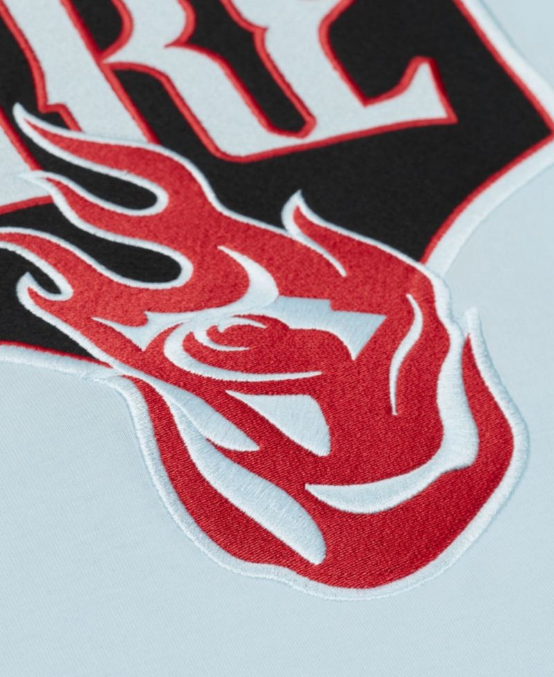 Men's Powder Blue Portland Fire Logo Boxy T-Shirt