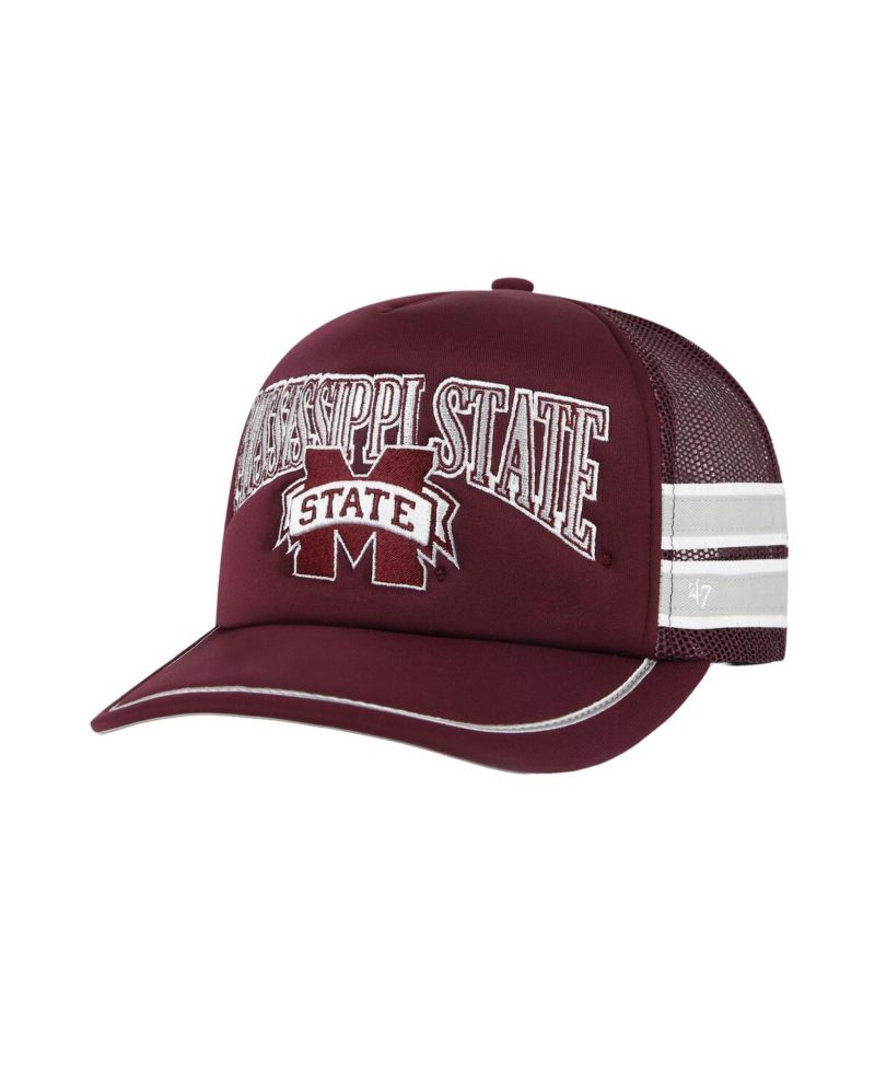 Men's Maroon Mississippi State Bulldogs Sideband Trucker Adjustable Hat